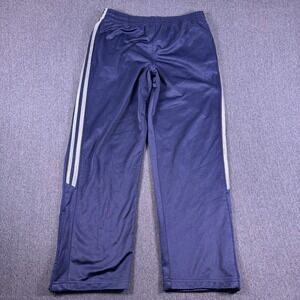 Starter Mens Blue White Striped Waist Band‎ Drawstring Track Pants Size Medium
